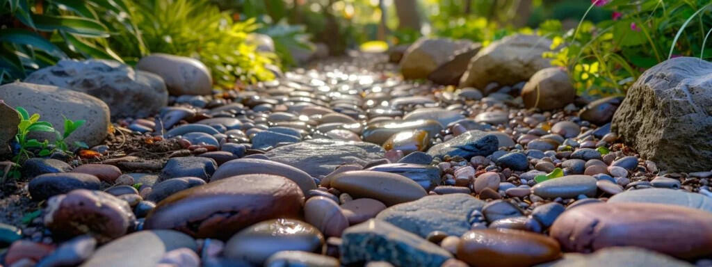 Picture of a zen pathway made from rocks